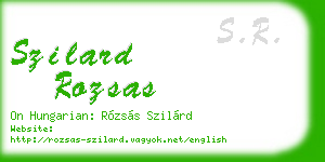 szilard rozsas business card