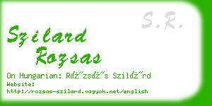 szilard rozsas business card